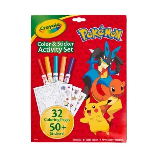 Crayola Pokemon Color & Sticker Activity Set: Creative Coloring Book for Kids with Markers & Stickers, 32 Pages image {5}