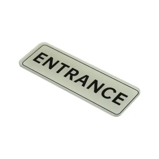 Unique Bargains Acrylic Self-Adhesive Smooth Home Business ENTRANCE Sign image {2}