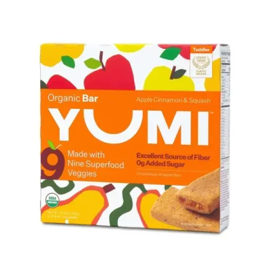 YUMI Organic Apple and Cinnamon Squash Baby Snack Bar - 3.7oz/5ct image {6}