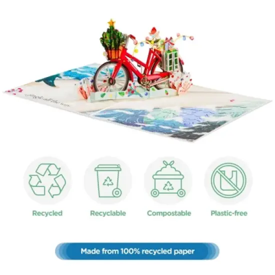 Frndly by Paper Love Christmas Bike Pop Up Christmas Card image {5}