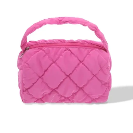 Unique Bargains Portable Makeup Bag Rose Red 1 Pc image {6}