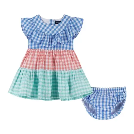 Andy & Evan  Infant  Gingham Woven Dress. image {4}