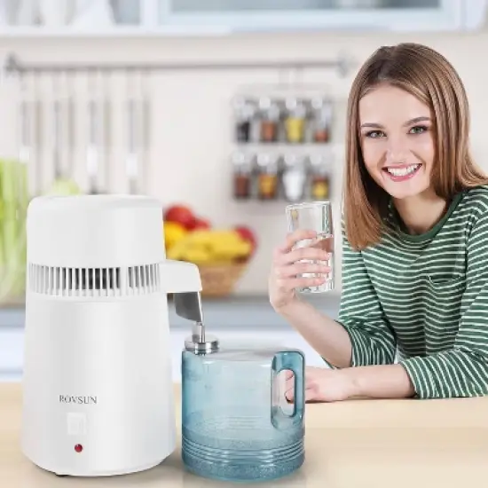 ROVSUN 1.1 Gallon Countertop Water Distiller with Flame-Retardant Material, BPA-Free Container & Stainless Steel Interior, 750W Water Distiller image {4}