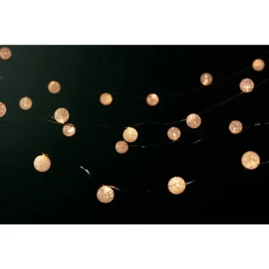 LED Crackle Glass Ball Light String 11'L image {2}