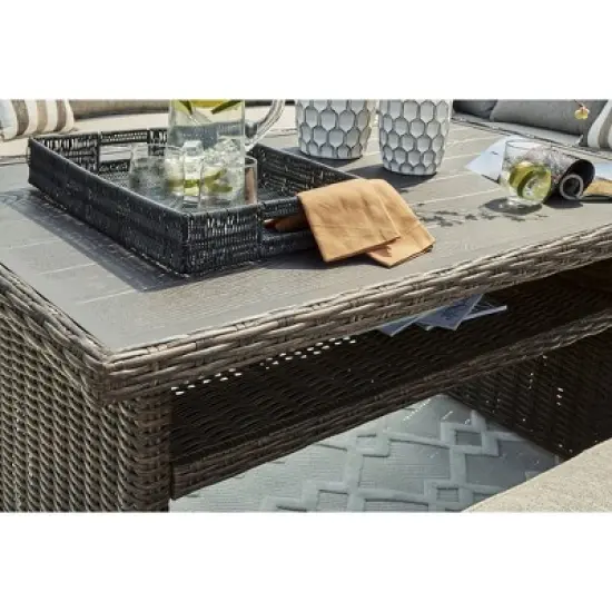 Signature Design by Ashley Brook Ranch Outdoor Multi-use Table, Brown image {4}