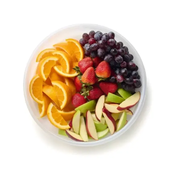 Tupperware Freeze and Go Round Food Storage Container: Large Dishwasher-Safe, 16.75 Volume, Blue/Clear image {1}