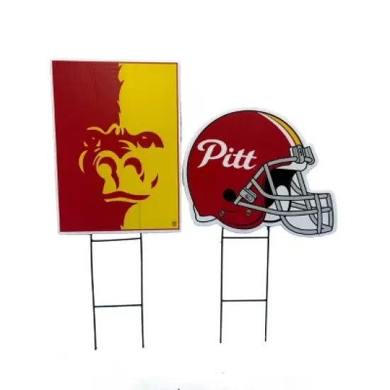 NCAA Pittsburg State Gorillas 2pk Logo and Helmet Garden Stake Set image {1}