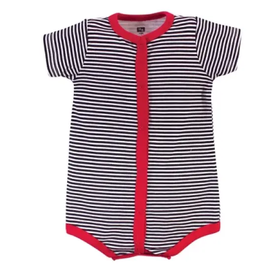 Hudson Baby Infant Boy Cotton Rompers 3pk, Ahoy image {2}