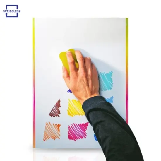 SCRIBBLEDO  Tabletop Magnetic Easel White Board 16"x12" with 6 markers and Eraser image {6}