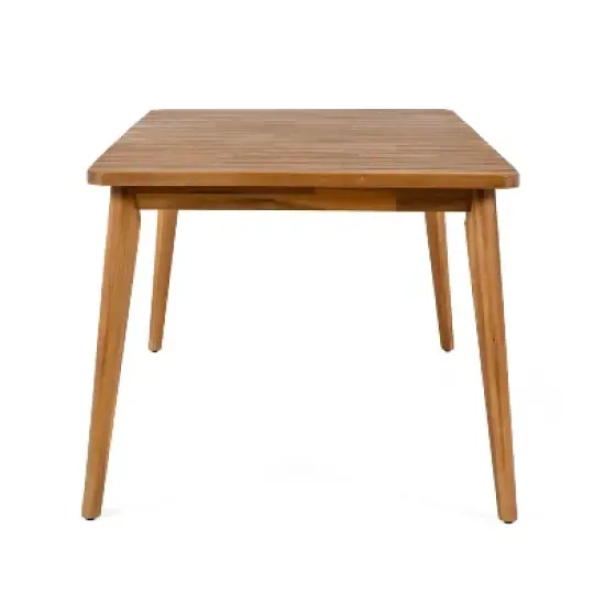 Christopher Knight Home Farrah Outdoor Acacia Wood Salt Design 6 Seater Dining Table image {3}