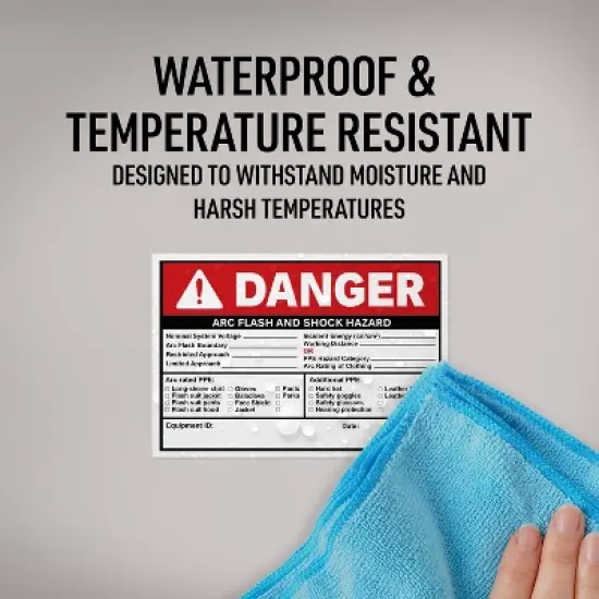 Avery Arc Flash/Shock Danger Labels, Waterproof, UV Resistant, Preprinted, Handwrite-Only, 3.5" x 5", 40 Warning Decal Labels image {5}