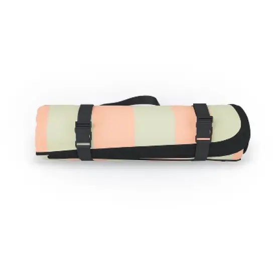 Mirimo Peach and Pistache Gingham Picnic Blanket - Deny Designs image {1}