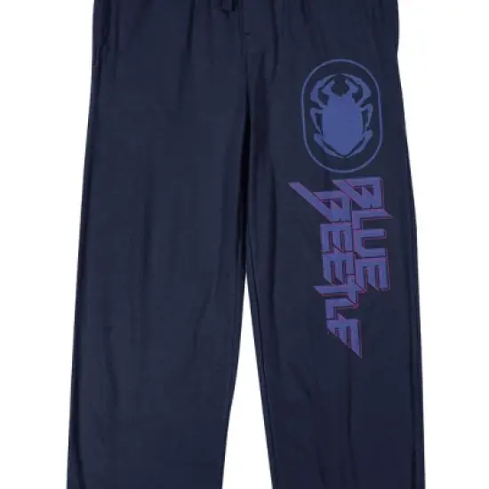 Blue Beetle Scarab Logo Men's Navy Sleep Pajama Pants image {1}