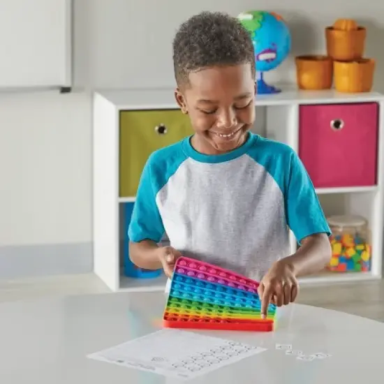 Hand2Mind Hundreds Board Sensory Bubble Popper: Teaching Aid for Toddlers & Preschool, Fabric Material, 5 Pieces image {4}