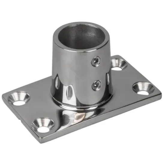Seadog Rail Base Fitting Rectangular Base 90&deg; 316 Stainless Steel - 1-7/8" x 3-3/16" - 1" Od. image {1}
