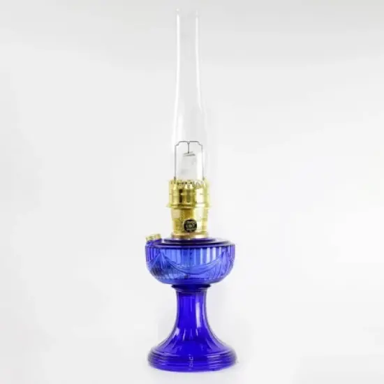 Aladdin Lincoln Drape Oil Lamp - Traditional Classic Indoor Oil or Kerosene Fuel Lamp, Bright White Light, Glass with Brass Trim image {8}
