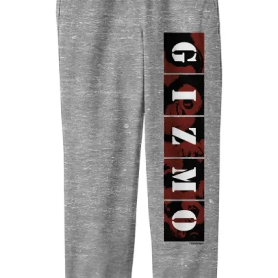 Gremlins "Gizmo" Military-Style Text With Squares Youth Heather Gray Graphic Jogger Pants image {1}
