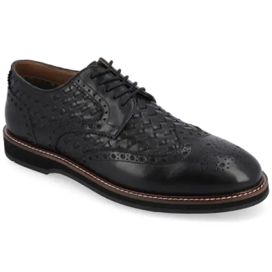 Thomas & Vine Medium and Wide Width Mens Radcliff Tru Comfort Foam Lace-up Woven Wingtip Derby image {12}