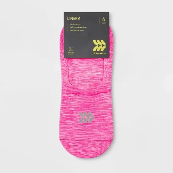 Women's Spacedye Lightweight 4pk Liner Athletic Socks - All in Motion&trade; 4-10 image {1}