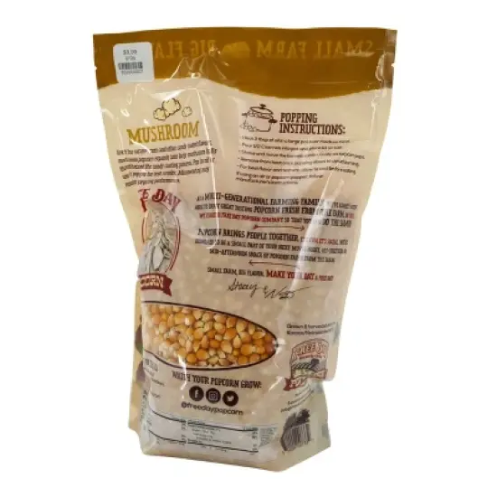 Free Day 3 lb Non-GMO Mushroom Un-Popped Popcorn - Pack of 2 image {2}