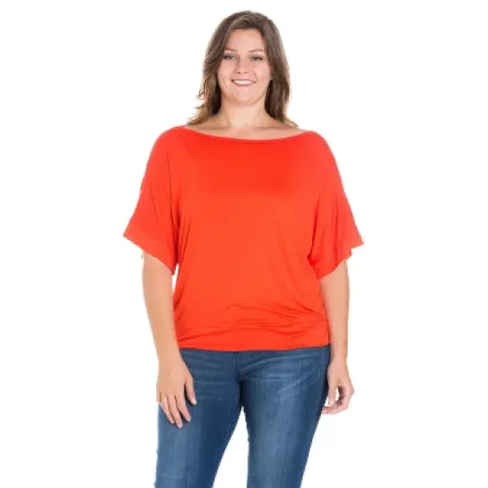 24seven Comfort Apparel Women's Plus Short Sleeve Top image {5}