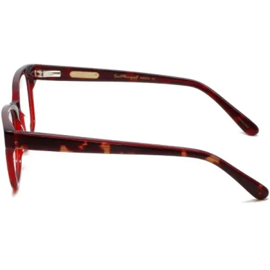 Ernest Hemingway H4674 50mm Unisex Acetate Rectangular Designer Eyeglasses OR Blue Light Filter OR Reading Glasses in Tortoise Havana Burgundy Red image {2}