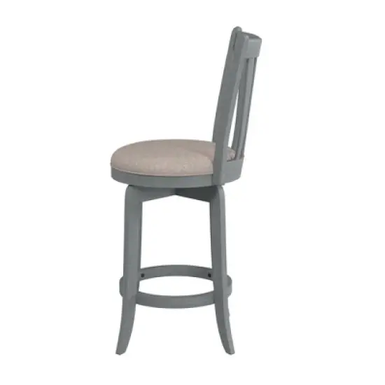 25.75" Savana Swivel Counter Height Barstool Blue (Wirebrush)/Cream - Hillsdale Furniture image {6}
