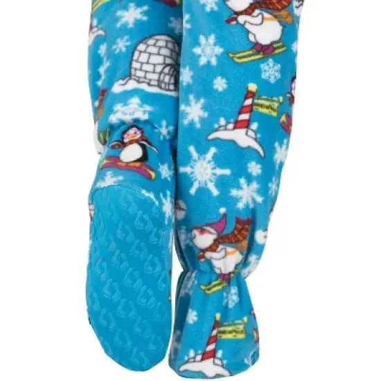 Footed Pajamas - Winter Wonderland Adult Hoodie Fleece Onesie image {3}