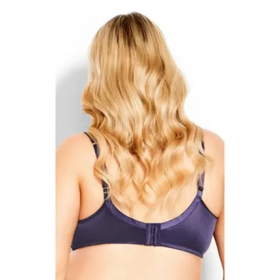 Women's Plus Size Fashion Balcony Print Bra - navy | AVENUE image {2}