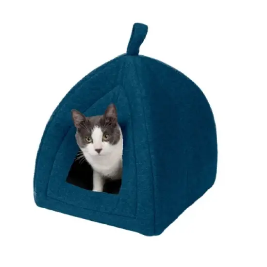 FurHaven Fleece Pet Tent Cat Bed image {7}