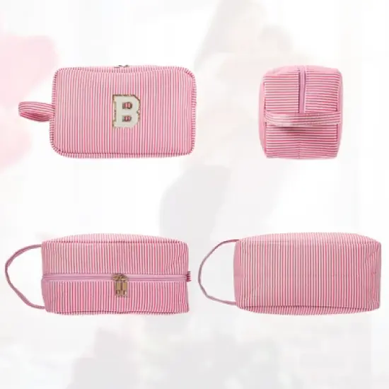 Unique Bargains Travel Personalized Make Up Bag Blue 1 Pc image {4}