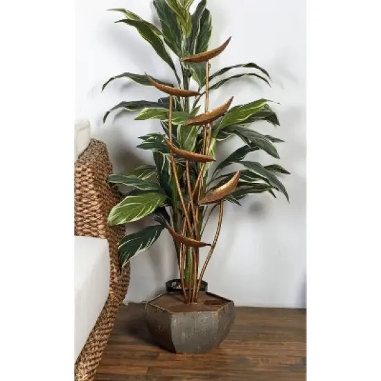 43" Metal Rustic Fountain Gold - Olivia & May image {1}