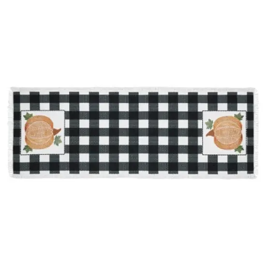 Check Pumpkin Table Runner 8x24 image {5}