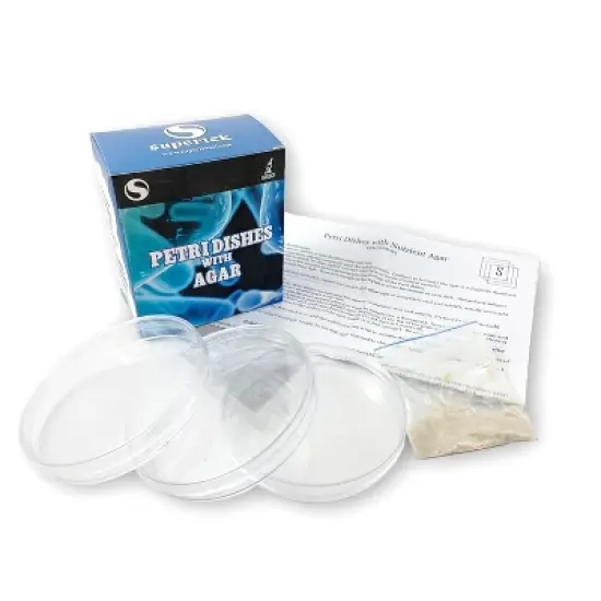 Supertek Plastic Petri Dish with Agar, 3 Per Set, 3 Sets image {2}