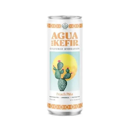 Agua de Kefir Peach Pina - 12 fl oz Can image {6}