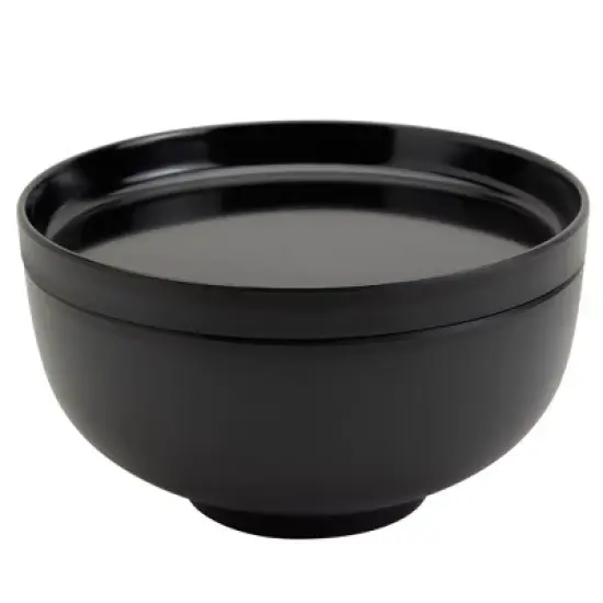 Infuse 4pc Melamine Bowl Set with Lid Black image {6}