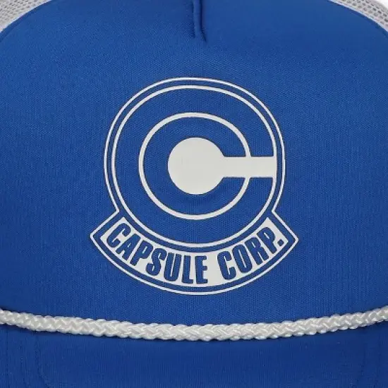 Dragon Ball Z Capsule Corps Logo Men's Blue Foam Trucker Hat image {2}