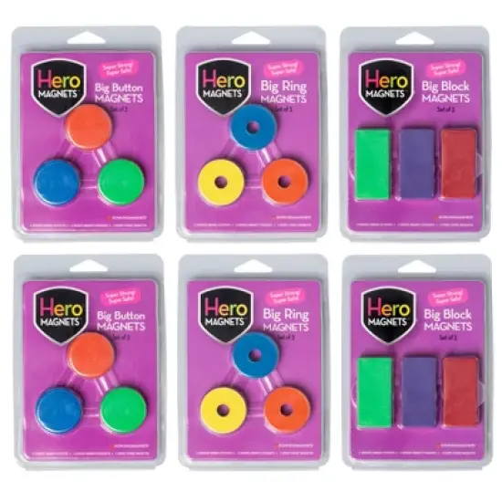 Dowling Magnets&reg; Hero Magnets Bundle: Button, Blocks & Rings, 18 Pieces image {7}