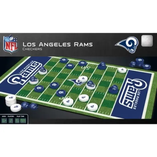 MasterPieces Officially licensed NFL Los Angeles Rams Checkers Board Game for Families and Kids ages 6 and Up image {1}