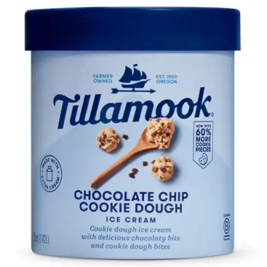 Tillamook Chocolate Chip Cookie Dough Ice Cream - 48 fl oz image {8}