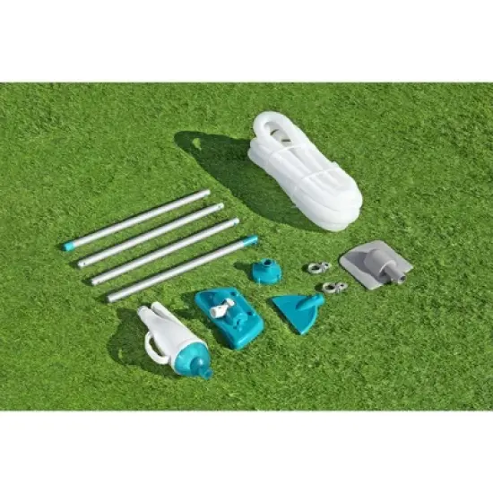 Bestway Flowclear AquaCrawl 88" Pool Vacuum for 15' Above Ground Pools with Removable Debris Bag, Suction Nozzle, Skimmer Head, and Adapters, 2 Pack image {2}