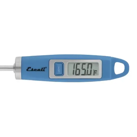 Escali Gourmet Digital Kitchen Thermometer Blue: Stainless Steel Probe, Digital Meat & Candy Thermometer, Clip Mount image {4}