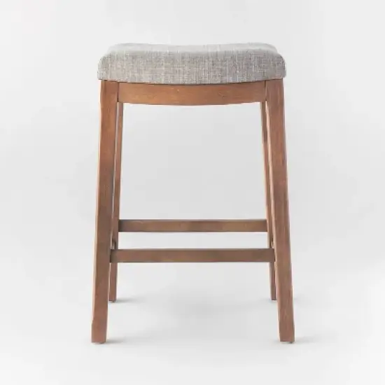 Candor Wood and Upholstered Saddle Counter Height Barstool - Threshold&trade; image {2}
