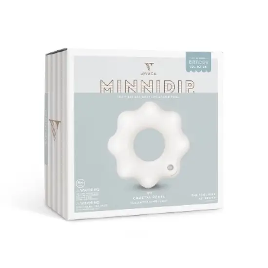 MINNIDIP Exclusive Resort Collection Scalloped Ring Float with Cup Holder: PVC Material image {1}