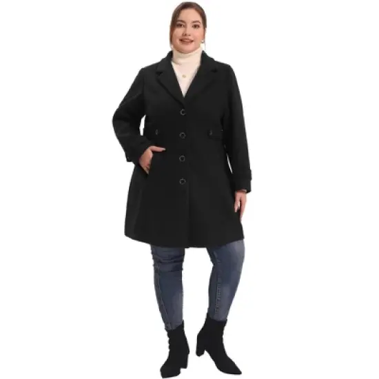 Agnes Orinda Women's Plus Size Outfits Trendy Long Sleeve Side Pockets Elegant Winter Coats image {2}
