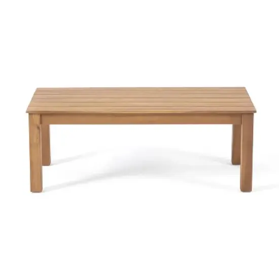 FIONECA 4-Seater Outdoor Acacia Wood Chat Set &uml;C Loveseat, 2 Club Chairs & Coffee Table, Brown Patina + Cream Cushions image {10}