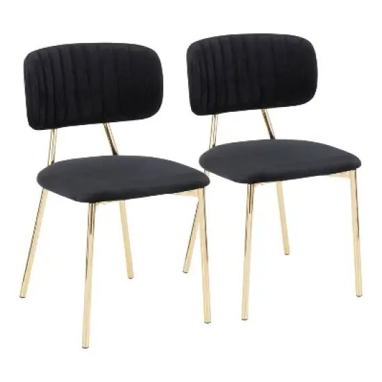Set of 2 Bouton Contemporary Glam Chair - LumiSource image {9}