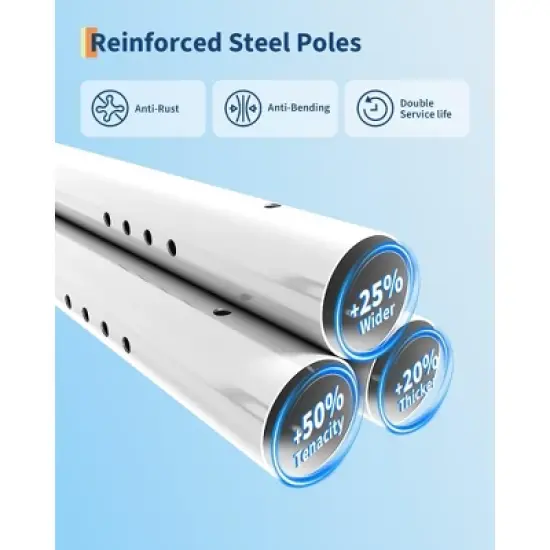 12 x 20ft Heavy-Duty Carport Canopy with Roll-Up Windows & DoorsThickened Wind Ropes, Ground Nails image {2}