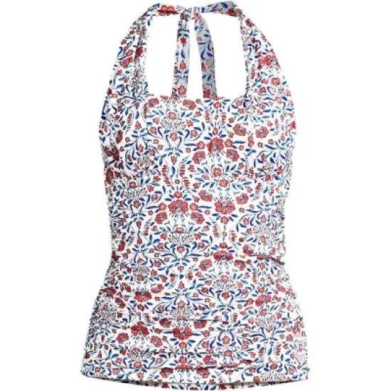 Lands' End Women's Chlorine Resistant Square Neck Halter Tankini Swimsuit Top image {7}