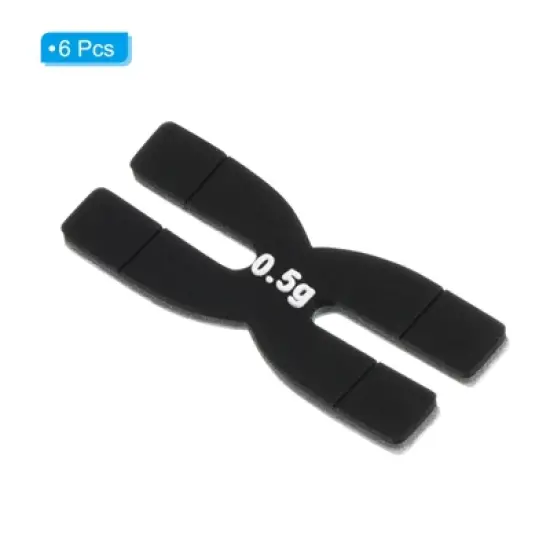 Unique Bargains Silicone Adjustable Vibration Dampeners H Badminton Racket Weight Balance Strip 0.5g 6 Pcs image {2}